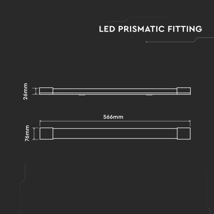 LED Linearna svjetiljka LED/20W/230V 6500K 60 cm bijela