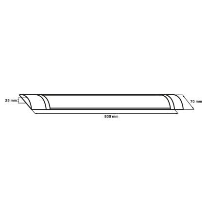 LED linearna svjetiljka LED/30W/230V 4000K 90 cm crna