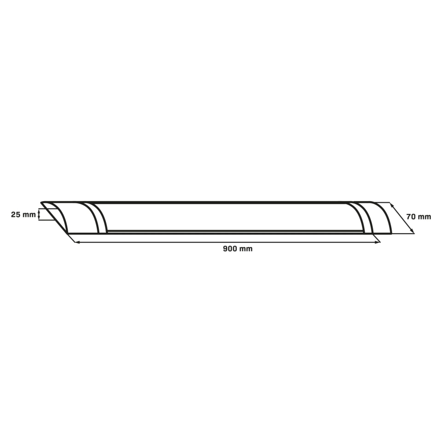 LED linearna svjetiljka LED/30W/230V 4000K 90 cm crna