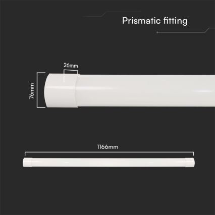 LED Linearna svjetiljka LED/40W/230V 3000/4000/6500K 116 cm