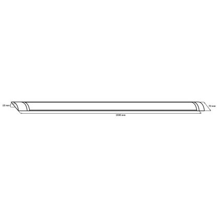 LED linearna svjetiljka LED/50W/230V 4000K 150 cm crna