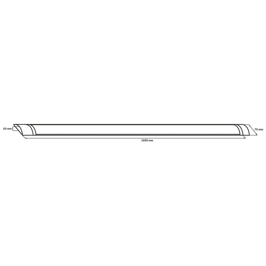 LED linearna svjetiljka LED/50W/230V 4000K 150 cm crna
