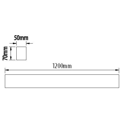 LED Linearna svjetiljka LINIK LED/40W/230V 4000K crna