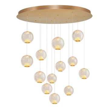 LED Luster CREMONA 13xLED/5W/230V 3000K zlatni