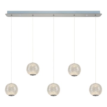 LED Luster CREMONA 5xLED/5W/230V 3000K matni krom
