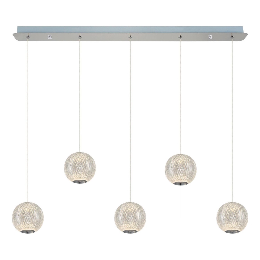 LED Luster CREMONA 5xLED/5W/230V 3000K matni krom
