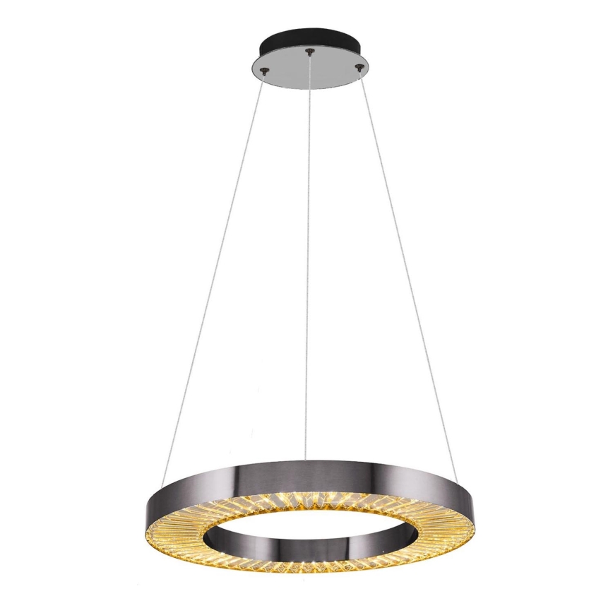 LED Luster JESI LED/35W/230V 3000K promjer 60 cm srebrna