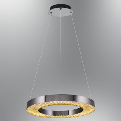 LED Luster JESI LED/35W/230V 3000K promjer 60 cm srebrna