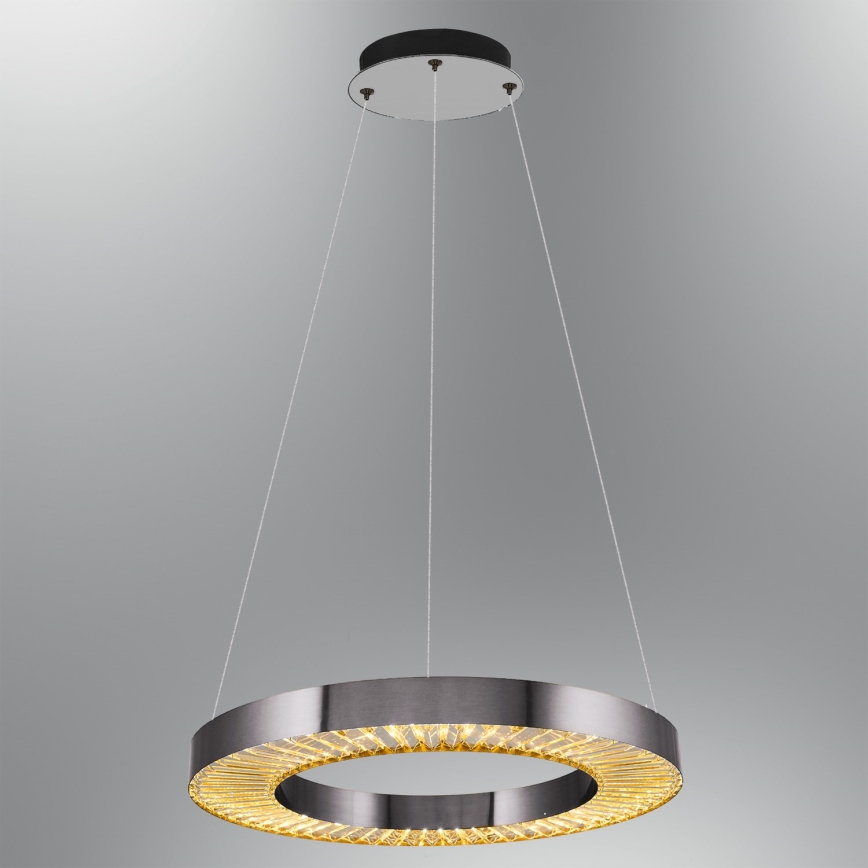 LED Luster JESI LED/35W/230V 3000K promjer 60 cm srebrna