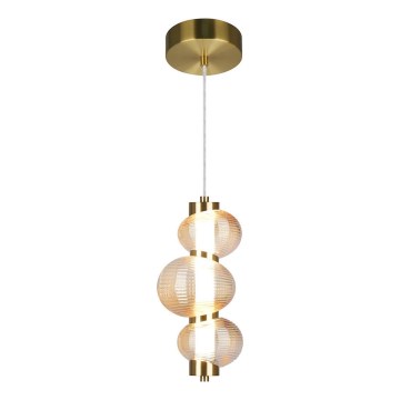 LED luster na kabelu BOLLA LED/12W/230V Ø 16 cm zlatni/dimno bež