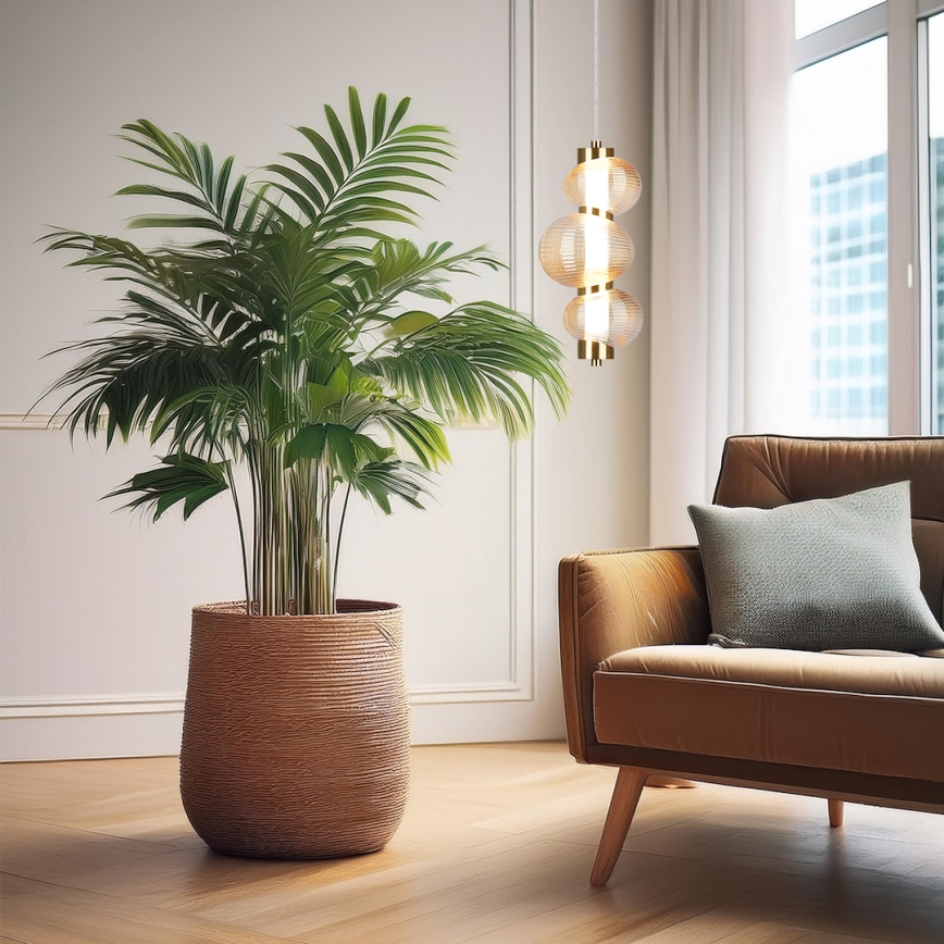 LED luster na kabelu BOLLA LED/12W/230V Ø 16 cm zlatni/dimno bež