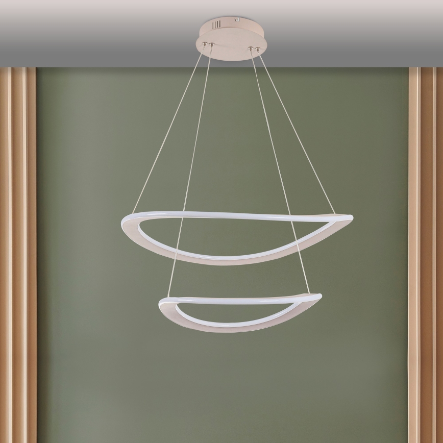 LED luster na kabelu CASHMERE LED/75W/230V Ø 59,5 cm bijela