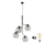 LED luster na kabelu CESAR 4xE27/15W/230V crna/dimno-siva