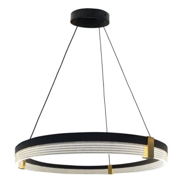 LED luster na kabelu TRIANGLE LED/40W/230V 3000/4000/6000K, promjer 60 cm, crne boje