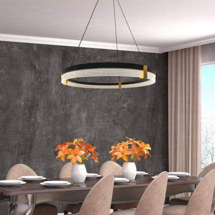 LED luster na kabelu TRIANGLE LED/40W/230V 3000/4000/6000K, promjer 60 cm, crne boje