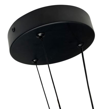 LED luster na kabelu TRIANGLE LED/40W/230V 3000/4000/6000K, promjer 60 cm, crne boje