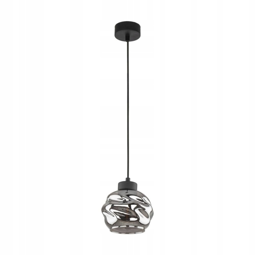 LED luster na kabelu ZULIA 1xE27/15W/230V crna/zadimljena crna