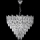 LED Luster na lancu 11xE27/60W/230V + 7xLED/6W pr. 60 cm sjajni krom