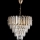 LED Luster na lancu 7xE27/60W/230V + 4xLED/6W pr. 40 cm zlatna