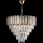LED luster na lancu 9xE27/60W/230V + 6xLED/6W Ø 50 cm zlatna