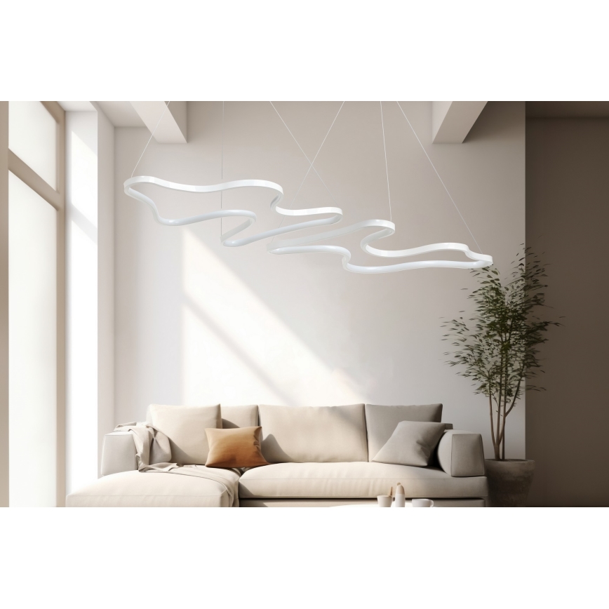 LED Luster na lanku DUPLE ARTISAN LED/80W/230V 6500K bijela