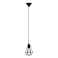 LED luster na sajli 1xE27/6,5W/230V 2500K crna