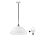 LED luster na sajli 1xE27/60W/230V bijela/crna