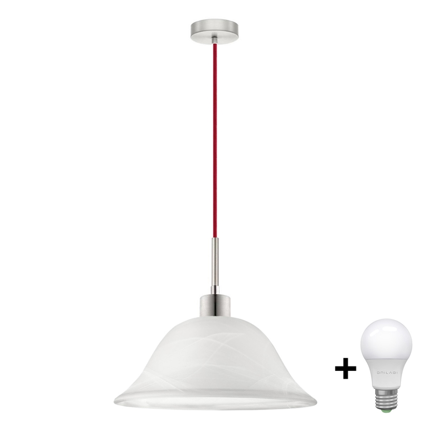 LED Luster na sajli 1xE27/60W/230V bijela