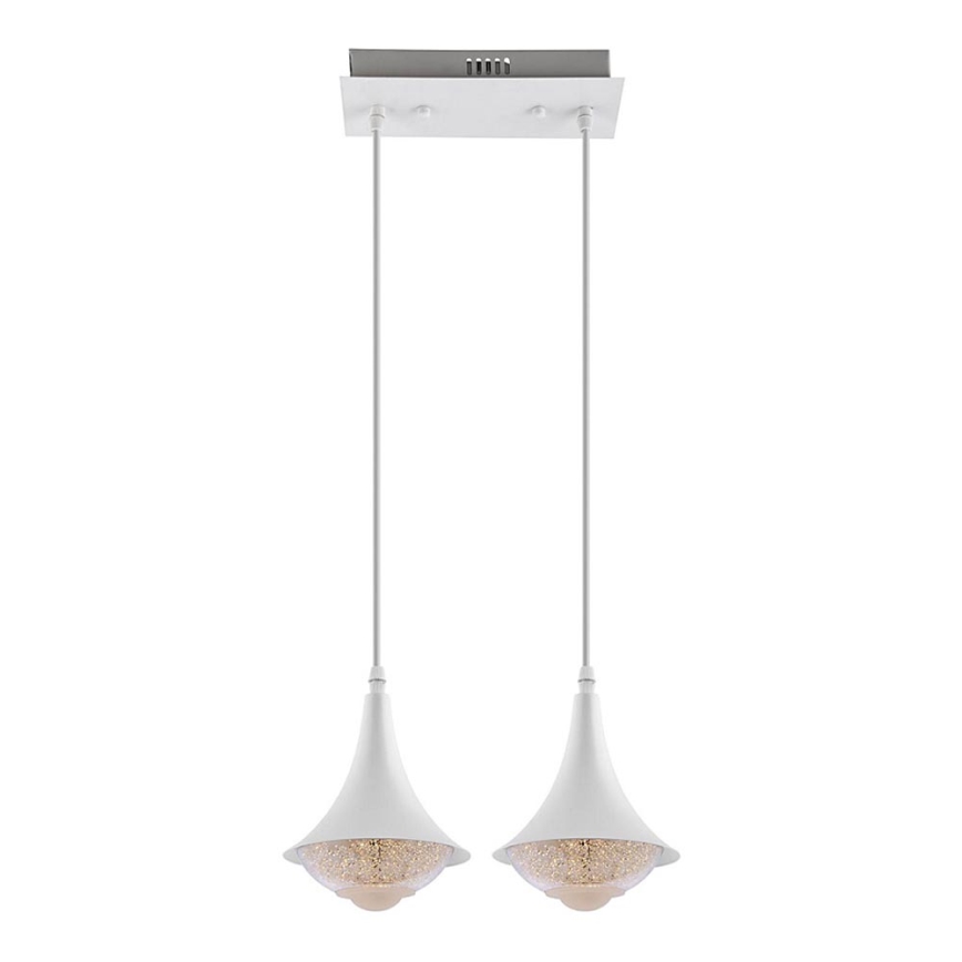 LED Luster na sajli 2xLED/9W/230V bijela