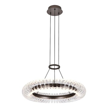 LED luster na sajli ALBA LED/39W/230V siva/prozirna