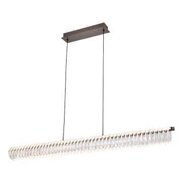 LED luster na sajli ALBA LED/39W/230V siva/prozirna