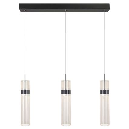 LED luster na sajli AMBIENTE 3xLED/6W/230V 3000/4000/6000K crna
