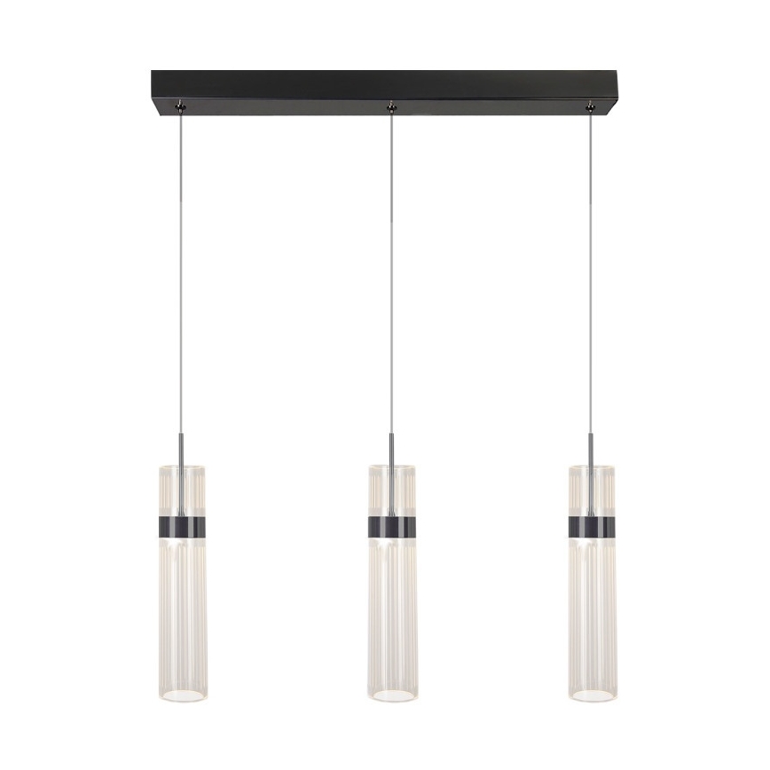 LED luster na sajli AMBIENTE 3xLED/6W/230V 3000/4000/6000K crna