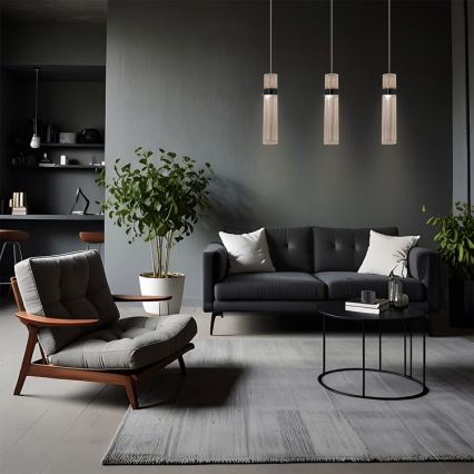 LED luster na sajli AMBIENTE LED/6W/230V 3000/4000/6000K crna