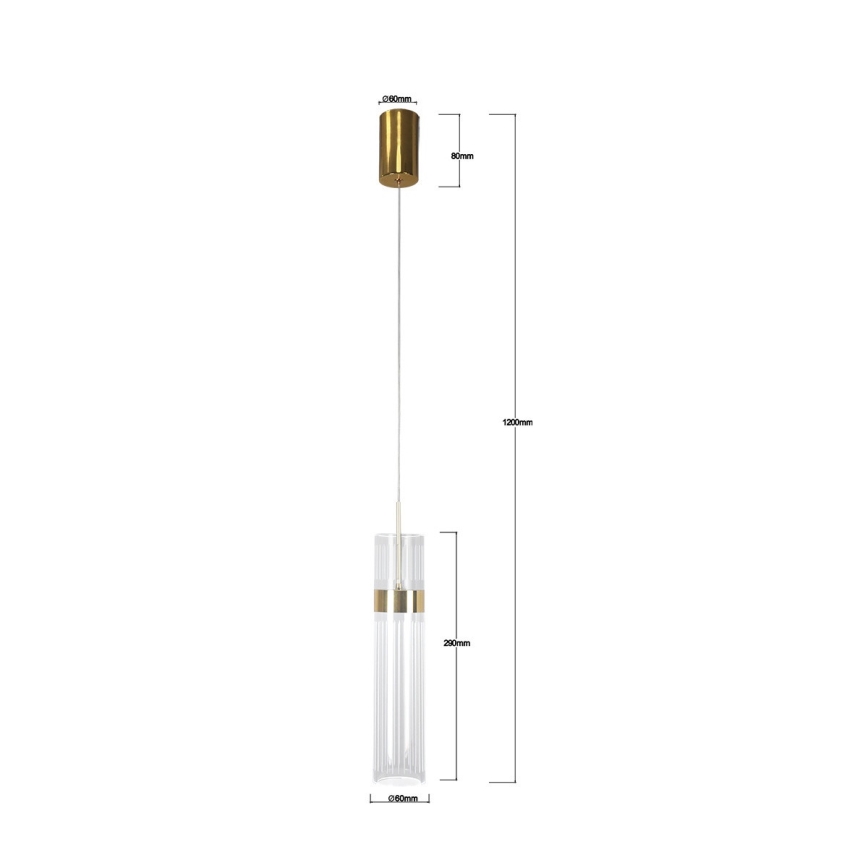 LED Luster na sajli AMBIENTE LED/6W/230V 3000/4000/6000K zlatna