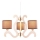LED Luster na sajli AMBROSIA 3xE14/40W/230V + LED/18,4W bakrena