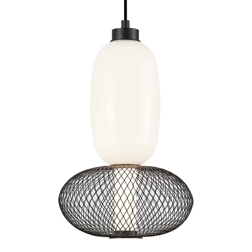 LED Luster na sajli ARAME LED/15W/230V pr. 22 cm crna