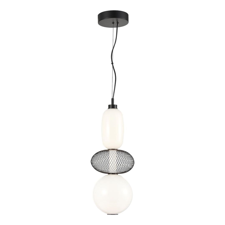 LED Luster na sajli ARAME LED/23W/230V pr. 22 cm crna