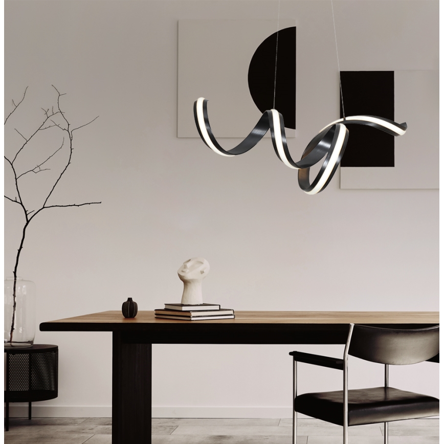 LED luster na sajli AREZIA LED/42W/230V crni