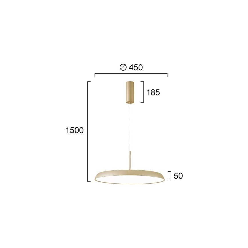 LED luster na sajli ART LED/41W/230V zlatni