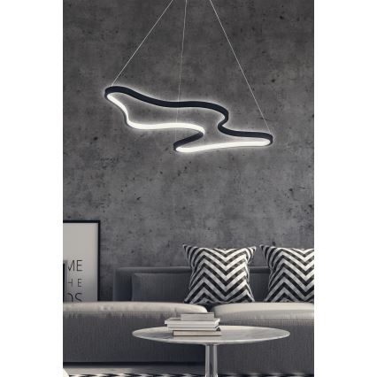 LED luster na sajli ARTISAN LED/36W/230V 6500K crna