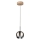 LED Luster na sajli BALL WOOD 1xGU10/5W/230V mat hrast