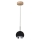 LED Luster na sajli BALL WOOD 1xGU10/5W/230V mat hrast