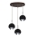 LED Luster na sajli BALL WOOD 3xGU10/5W/230V bukva