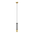 LED Luster na sajli BARS 1xGU10/4,8W/230V crna/zlatna