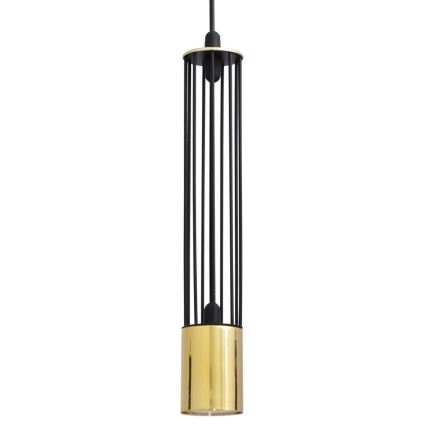 LED Luster na sajli BARS 1xGU10/4,8W/230V crna/zlatna