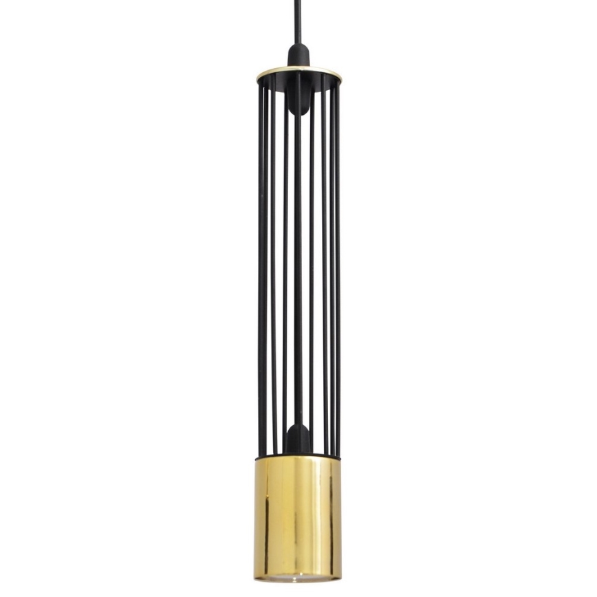 LED Luster na sajli BARS 1xGU10/4,8W/230V crna/zlatna