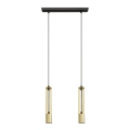 LED Luster na sajli BARS 2xGU10/4,8W/230V zlatna/crna