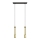 LED Luster na sajli BARS 2xGU10/4,8W/230V zlatna/crna