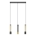 LED Luster na sajli BARS 3xGU10/4,8W/230V crna/zlatna